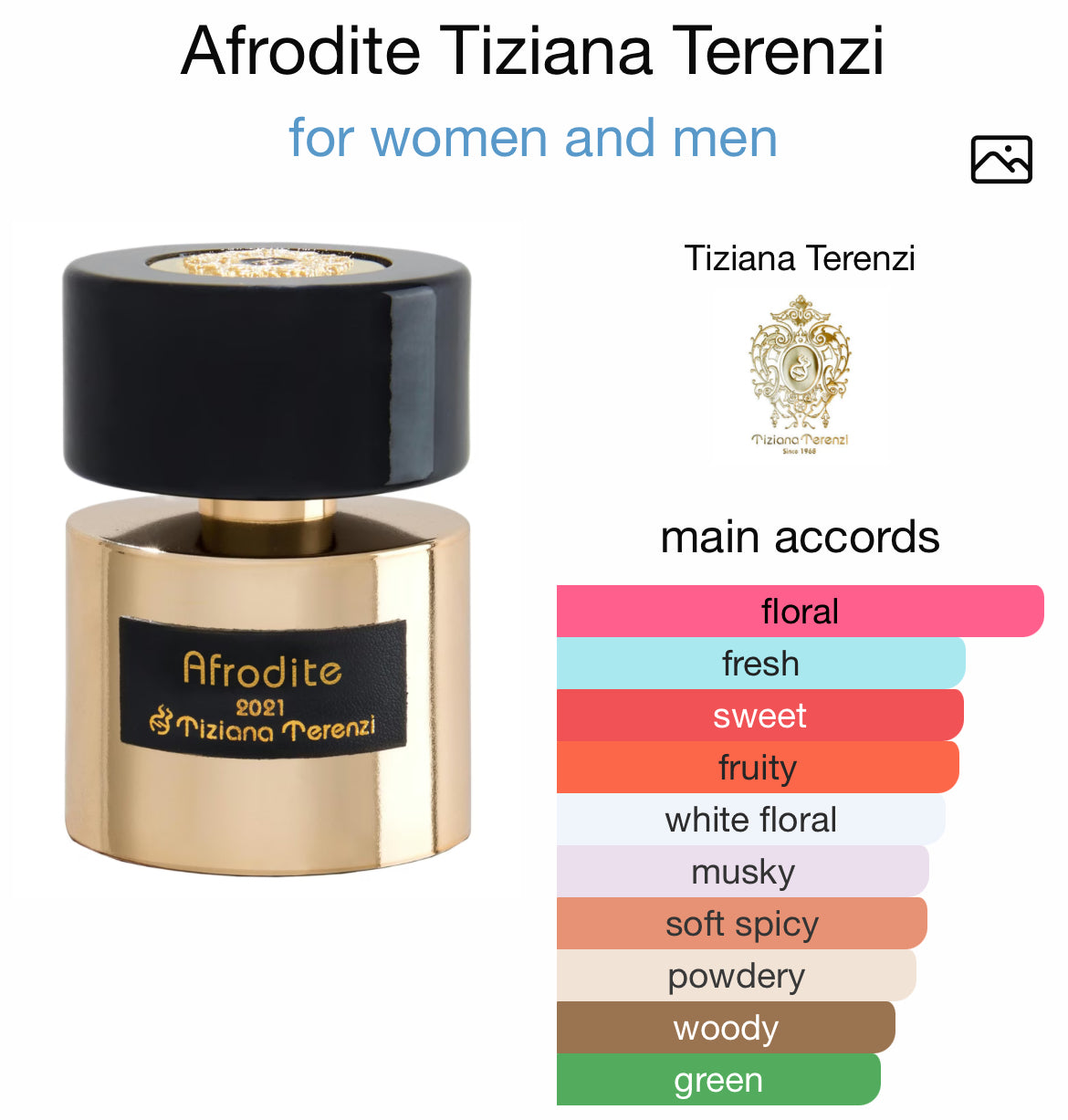 TIZIANA TERENZI AFRODITE 3.4 Extrait De Parfum UNISEX
