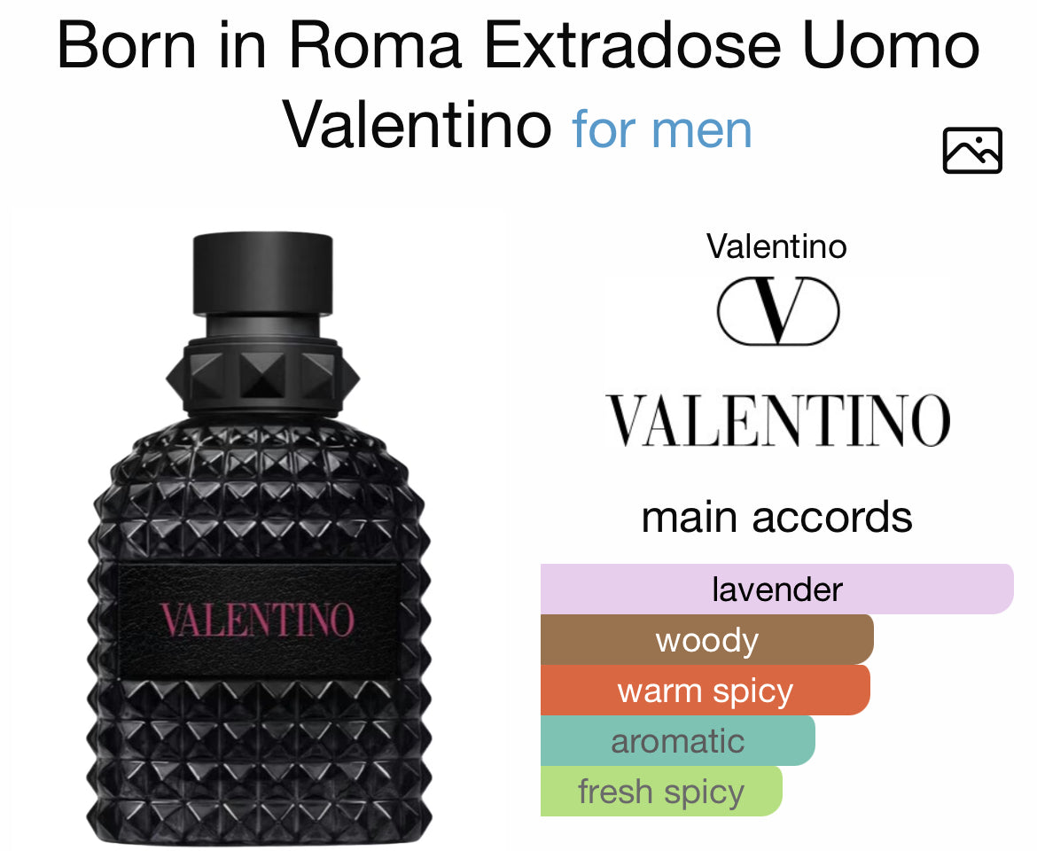 VALENTINO UOMO BORN IN ROMA EXTRADOSE 3.4 PARFUM MAN