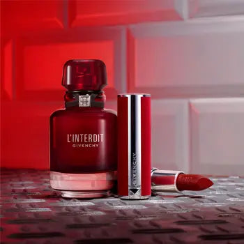 GIVENCHY L'INTERDIT ROUGE 2.8 EDP LADY + 2.5 B/L + LIPS STICK ( GIFT SET )