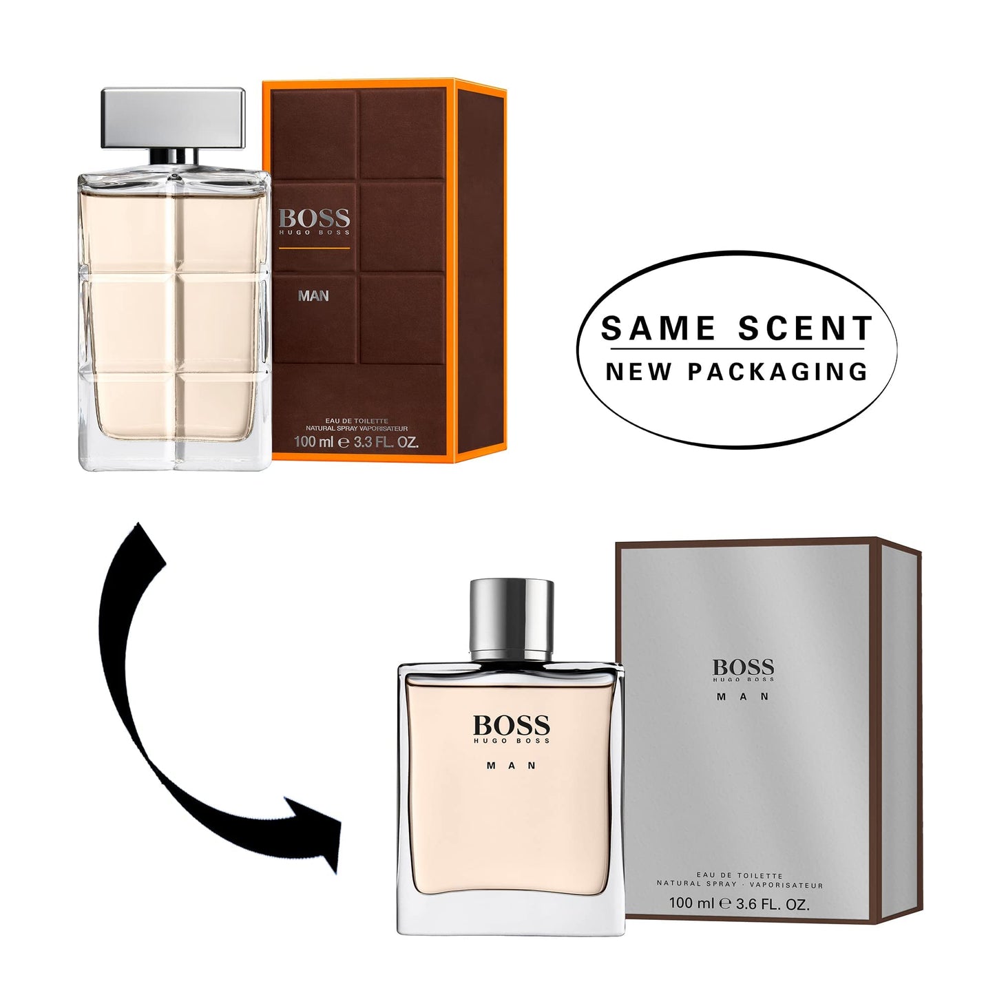 HUGO BOSS ORANGE 3.4 EDT MAN (New Pres. Grey box )