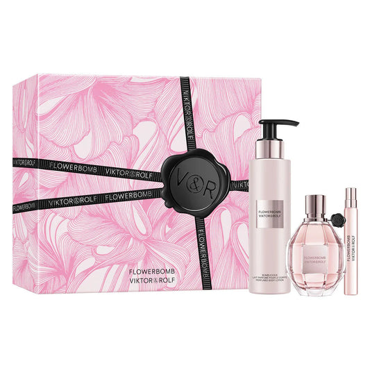 FLOWERBOMB 3.4 EDP L+2.5 B/L+ MINI TRAVEL SPRAY ( GIFT SET) ( by VIKTOR & ROLF )