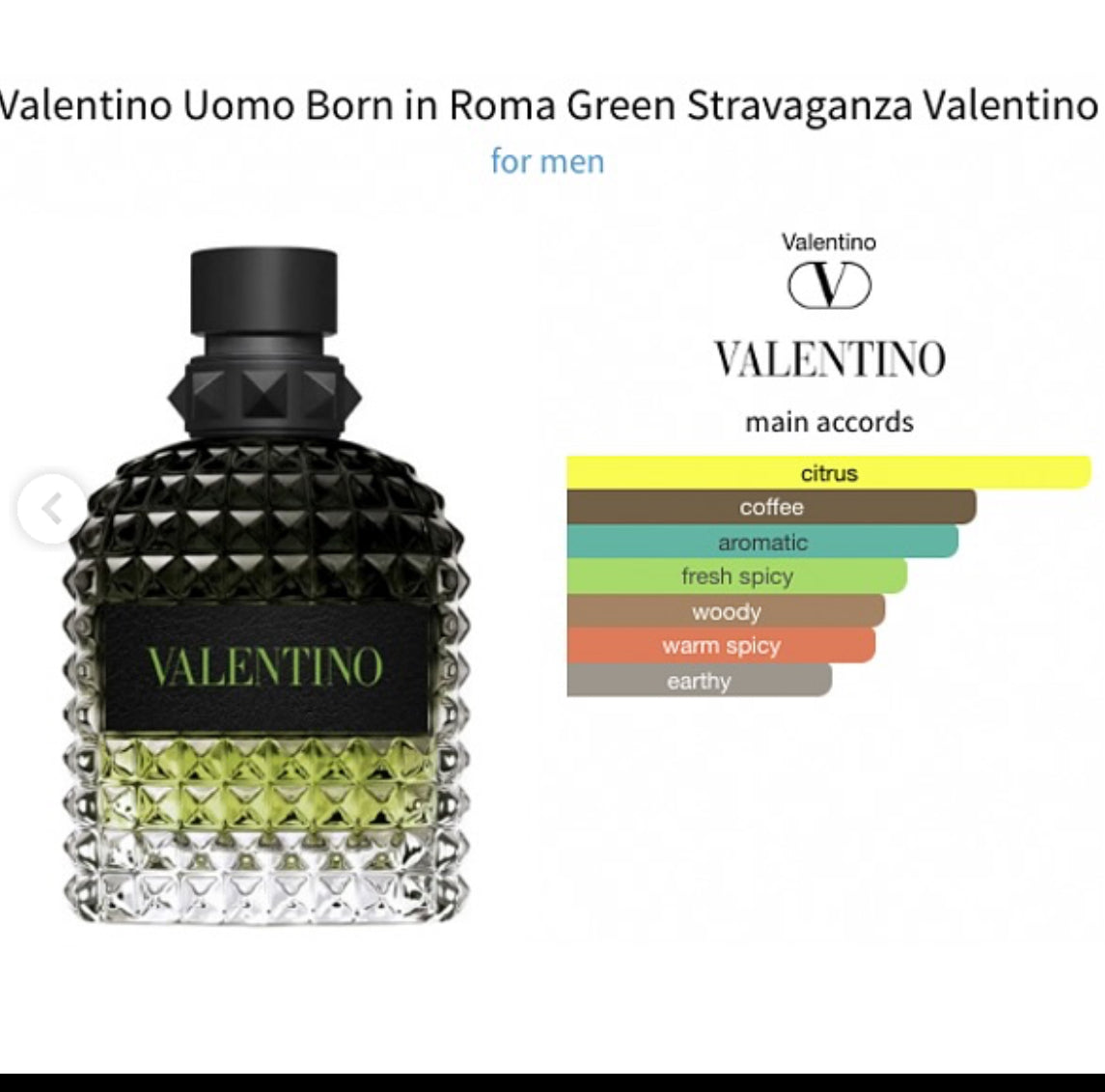 VALENTINO UOMO BORN IN ROMA GREEN STRAVAGANZA 3.4 EDT MAN