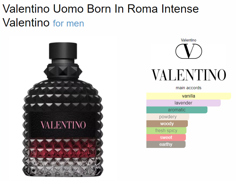 VALENTINO UOMO BORN IN ROMA INTENSE 3.4 EDP MAN