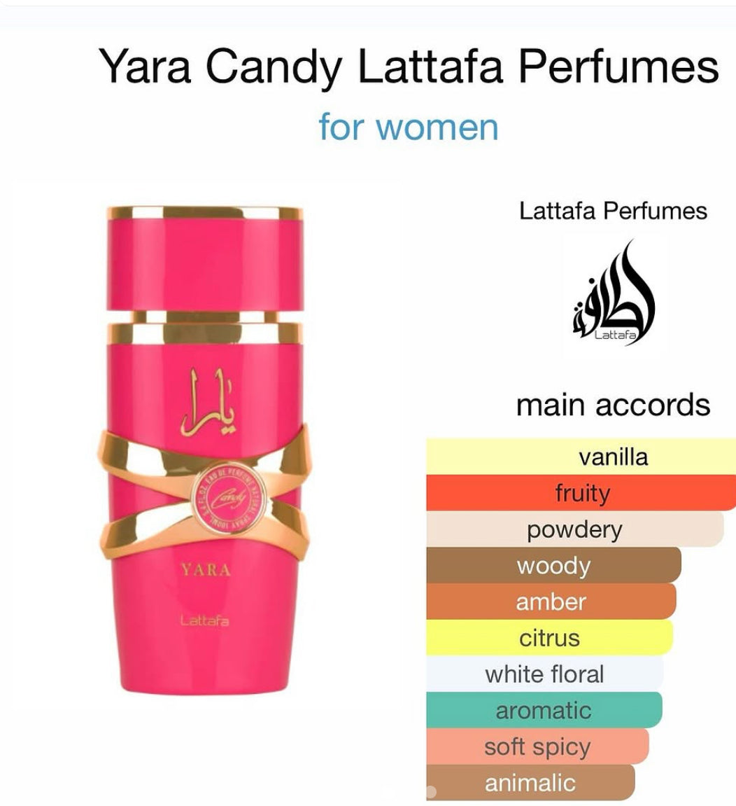 LATTAFA YARA 3.4 EDP LADY + YARA CANDY 3.4 EDP LADY ( GIFT SET )
