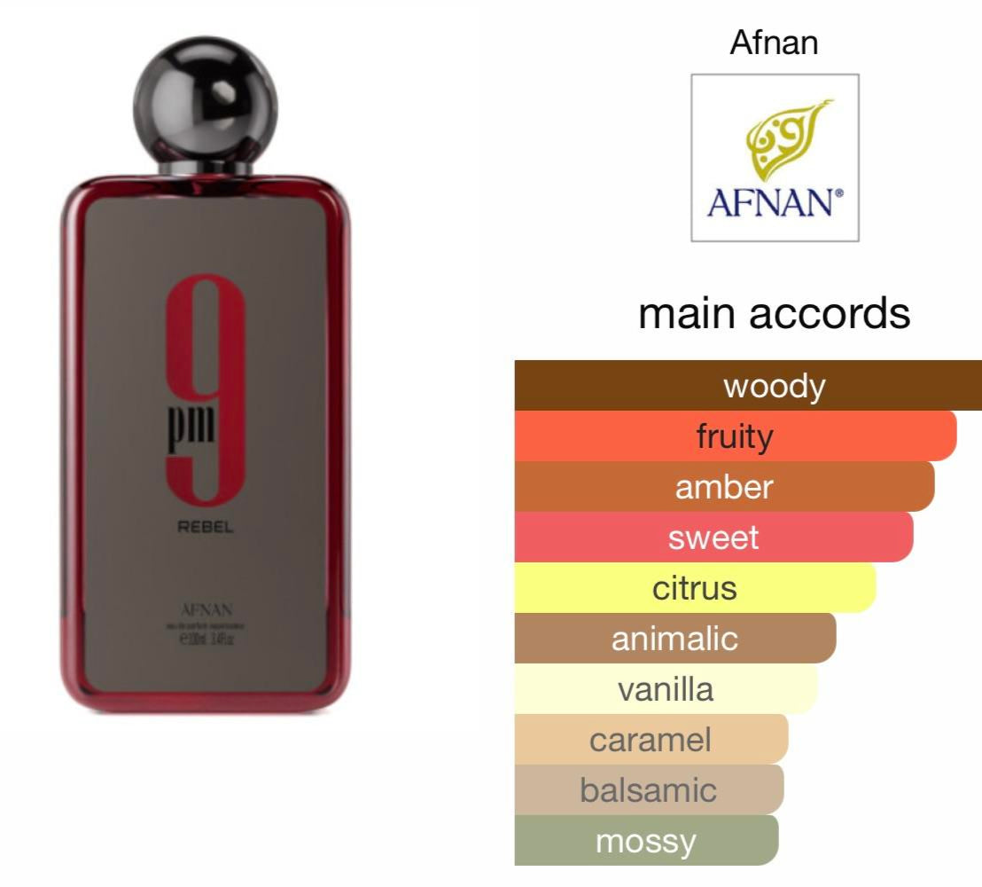 AFNAN 9 PM REBEL 3.4 EDP UNISEX