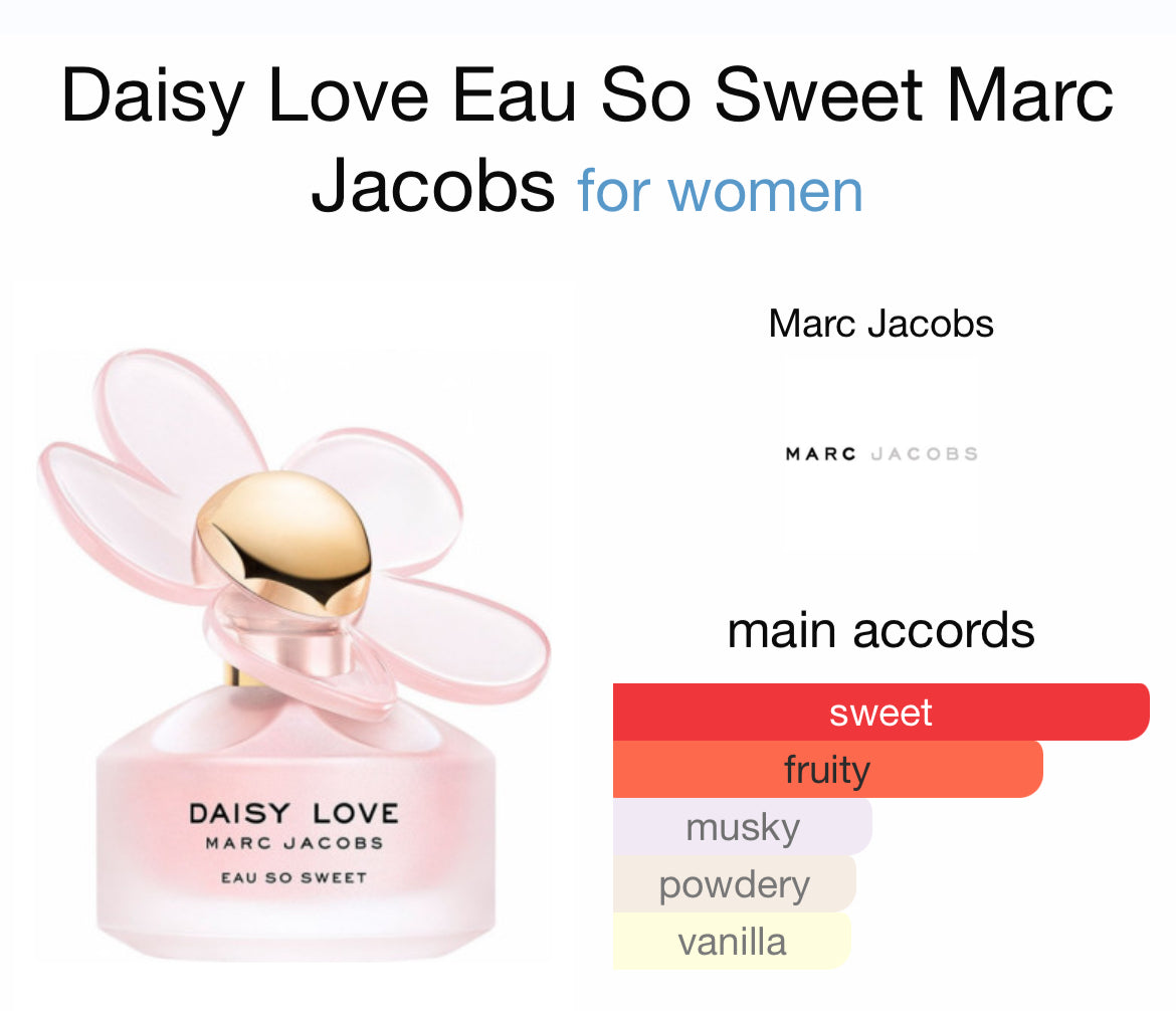 DAISY LOVE EAU SO SWEET 3.4 EDT LADY ( by Marc Jacobs )