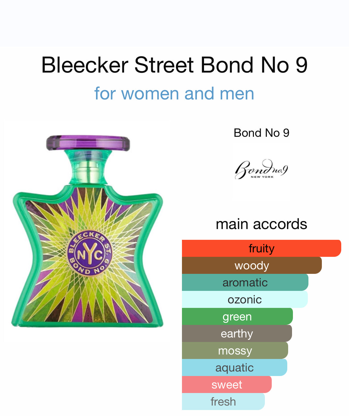 BOND No. 9 BLEECKER STREET 3.4 EDP UNISEX