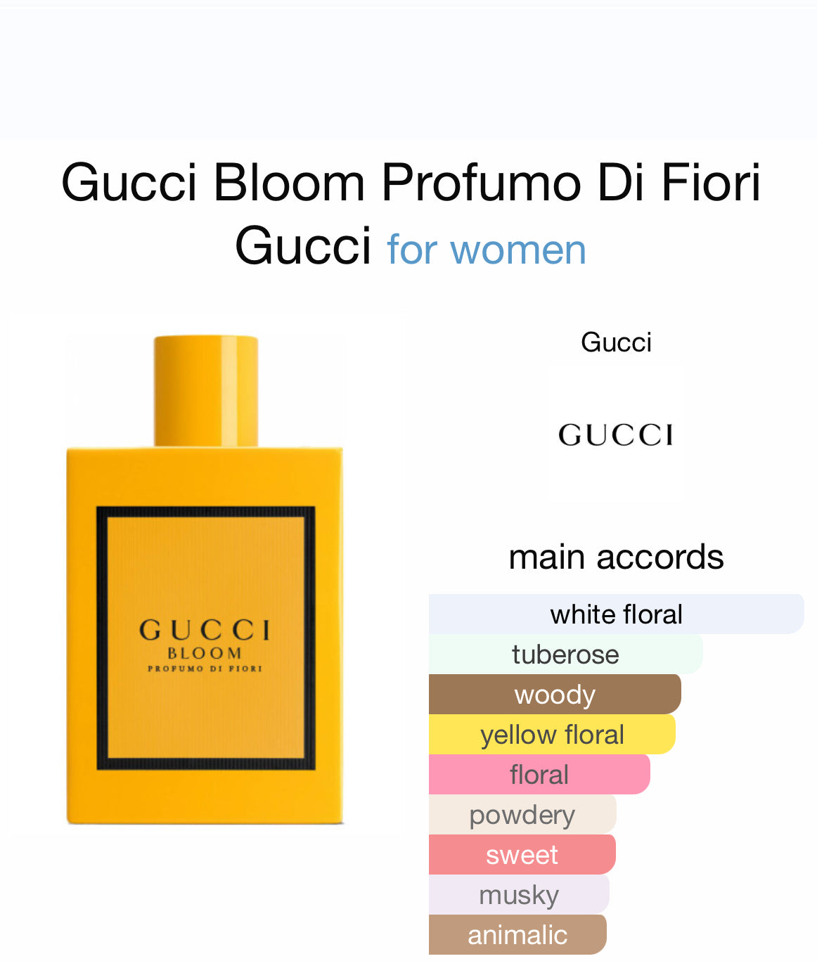 GUCCI BLOOM PROFUMO DI FIORI 3.4 EDP LADY