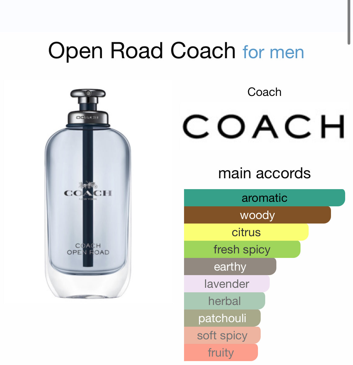 COACH OPEN ROAD 3.4 EDT MAN