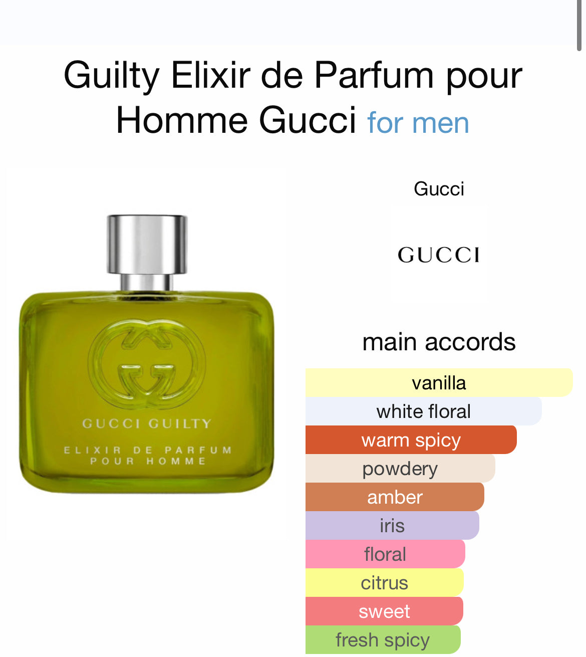 GUCCI GUILTY POUR HOMME ELIXIR DE PARFUM 2.0 MAN