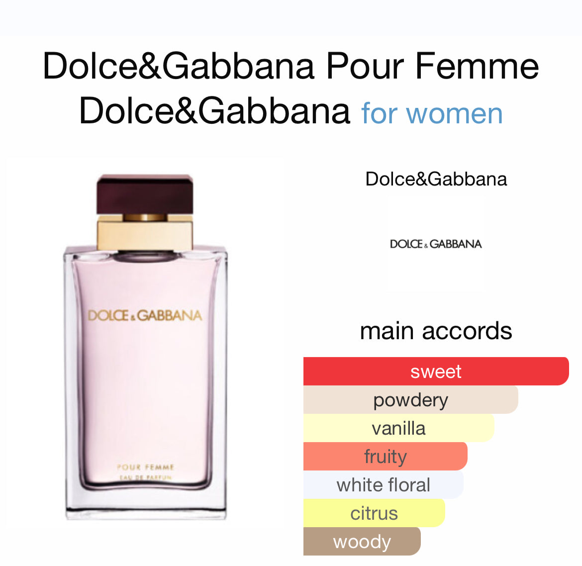 D & G POUR FEMME 3.4 EDP LADY