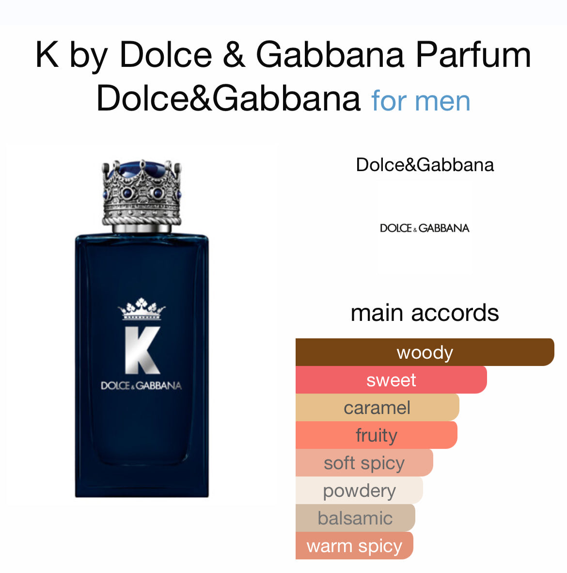 D & G KING ( K ) 3.4 PARFUM MAN