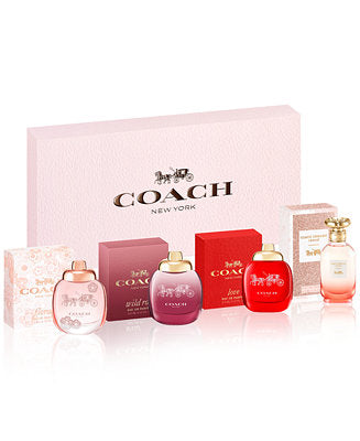 COACH MINI SET 4 x 0.15 OZ EDP LADY(FLORAL-WILD ROSE-LOVE-DREAMS SUNSET) (GIFT SET)