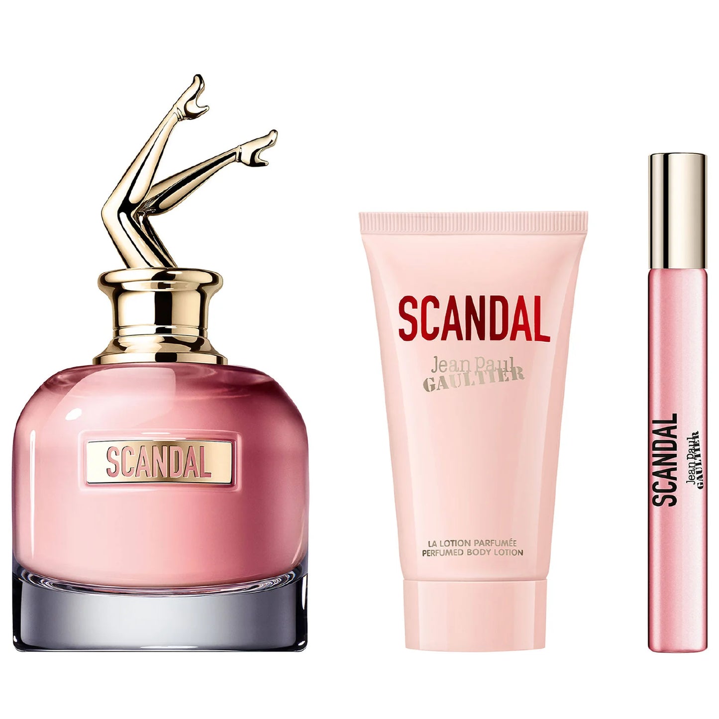 JEAN PAUL GAULTIER SCANDAL 2.8 EDP LADY + 2.5 B/L + MINI TRAVEL SPRAY ( GIFT SET )