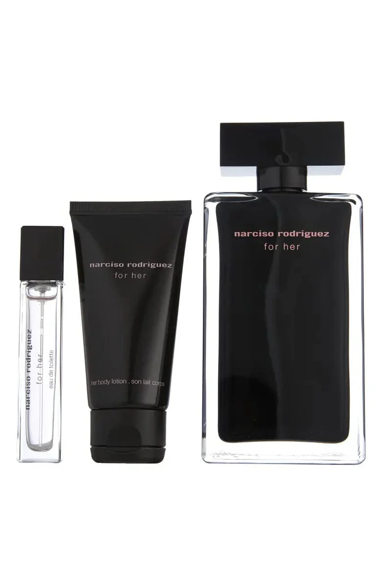 NARCISO RODRIGUEZ 3.4 EDT LADY + 1.7 B/L + MINI TRAVEL SPRAY ( GIFT SET)