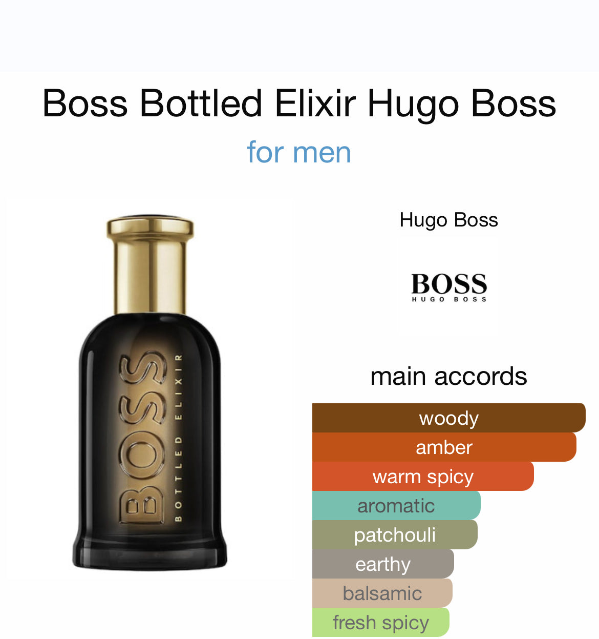 HUGO BOSS #6 (Bottled) ELIXIR INTENSE 3.4 PARFUM MAN