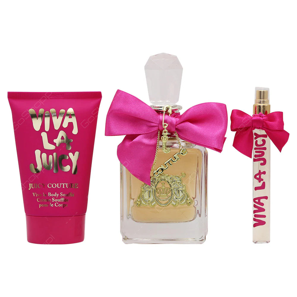 JUICY COUTURE VIVA LA JUICY 3.4 EDP LADY + 4.2 B/L + MINI TRAVEL SPRAY ( GIFT SET)
