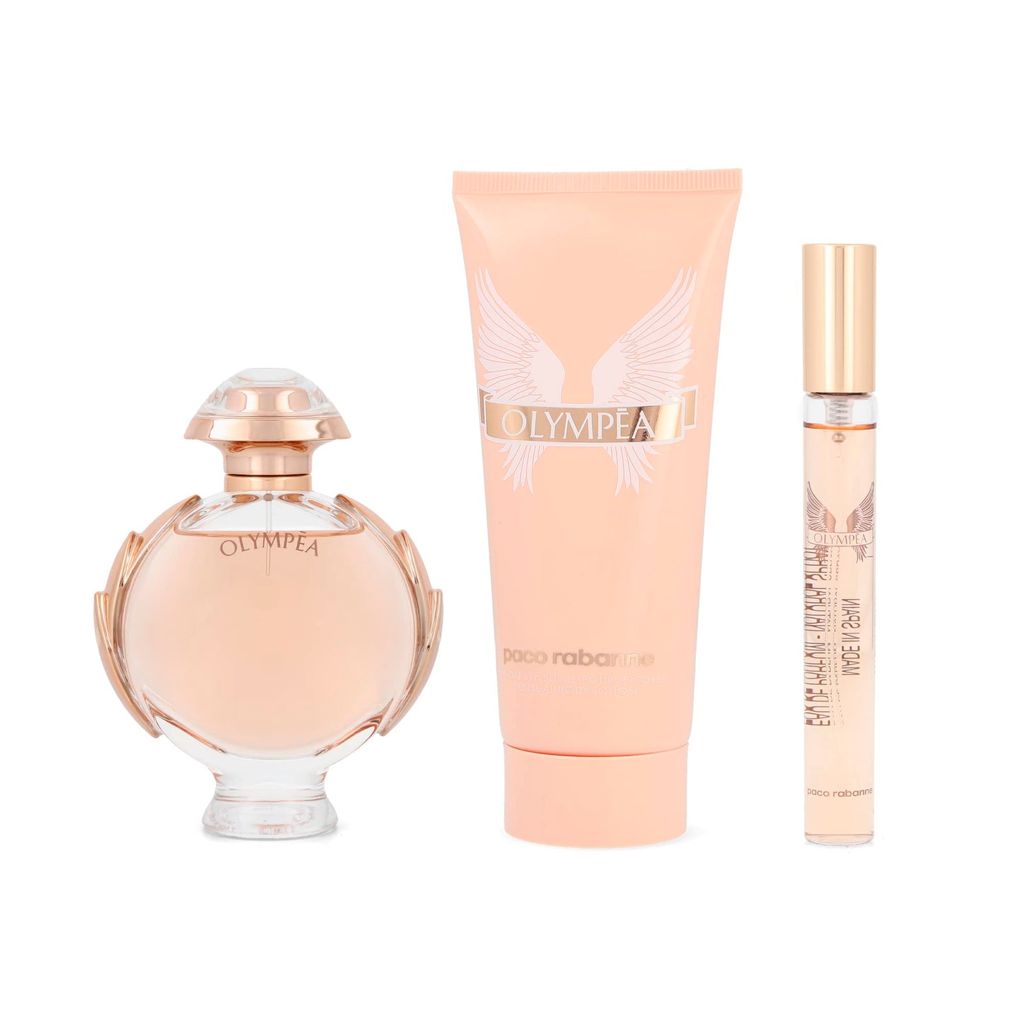PACO RABANNE OLYMPEA 2.7 EDP LADY + 3.4 B/L + MINI TRAVEL SPRAY ( GIFT SET )