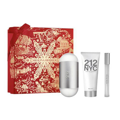 212 3.4 EDT LADY + 3.4 B/L + MINI TRAVEL ( GIFT SET) (by Carolina Herrera)