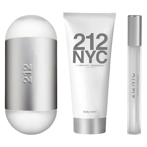 212 3.4 EDT LADY + 3.4 B/L + MINI TRAVEL ( GIFT SET) (by Carolina Herrera)