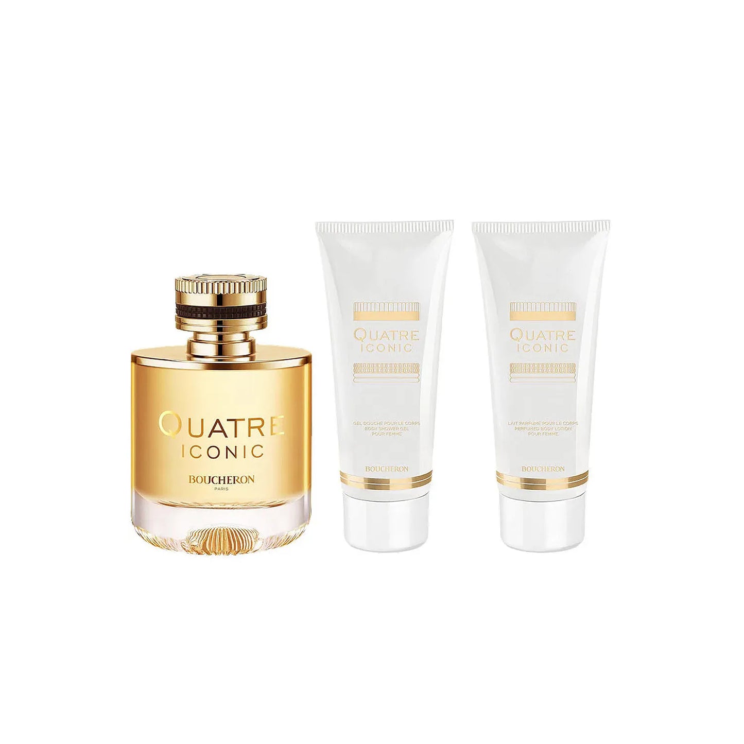 BOUCHERON QUATRE ICONIC 3.4 EDP LADY +3.4 B/L + 3.4 S/G ( GIFT SET)