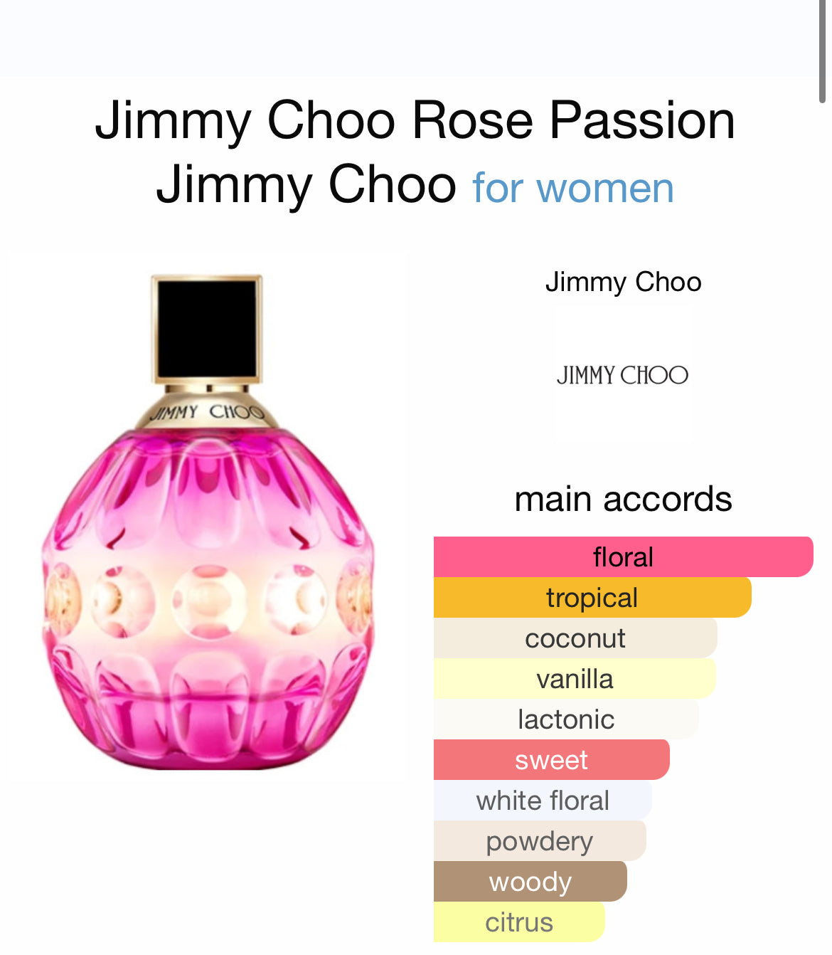 JIMMY CHOO ROSE PASSION 3.4 EDP LADY + 3.4 B/L + MINI TRAVEL ( GIFT SET )