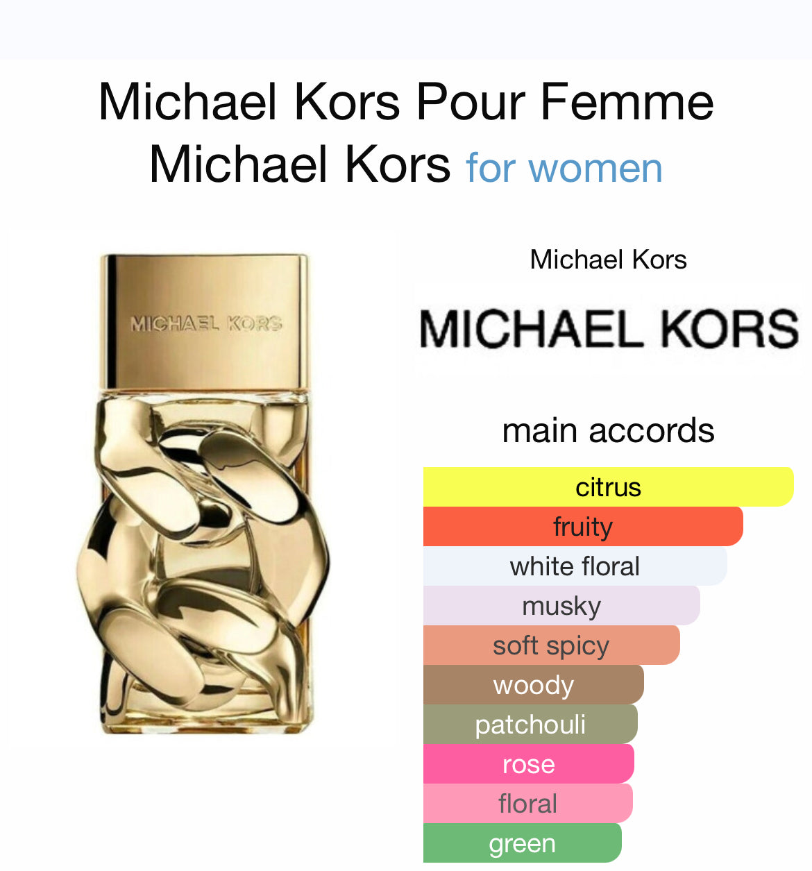 MICHAEL KORS POUR FEMME 3.4 EDP LADY