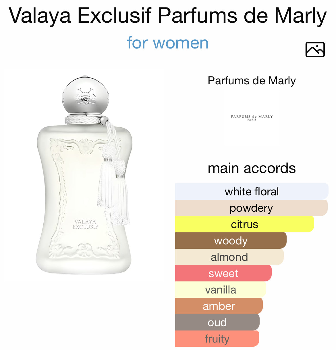 VALAYA EXCLUSIF 2.5 PARFUM LADY ( by Parfums de Marly )