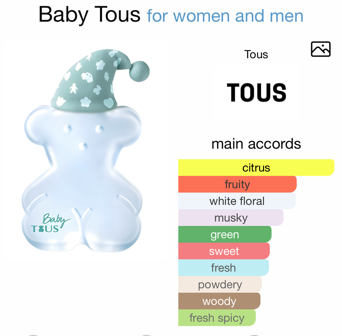 TOUS BABY 3.4 EDC UNISEX ( ALCOHOL FREE )