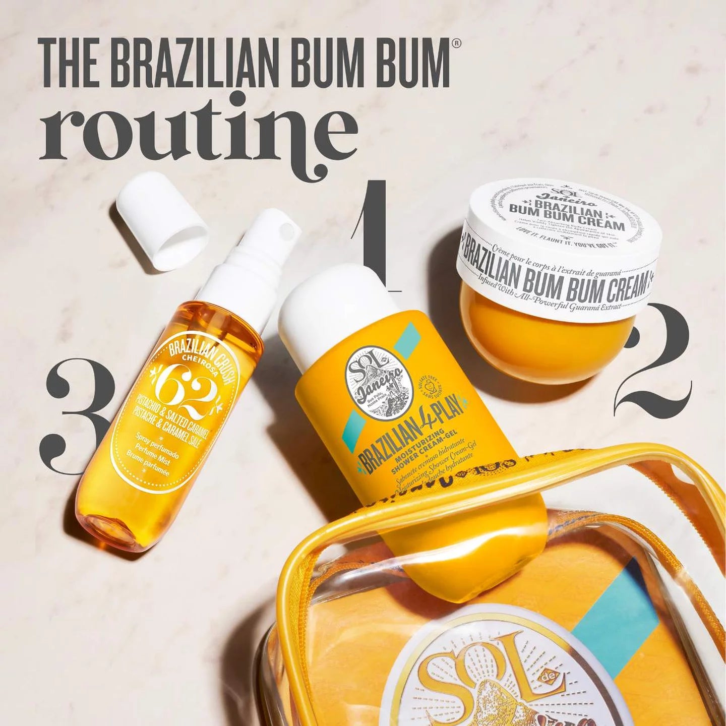 SOL De JANEIRO ( 62 ) 1.7 Body/Cream + 3.0 Shower Gel + 1.0 Body Mist ( GIFT SET )