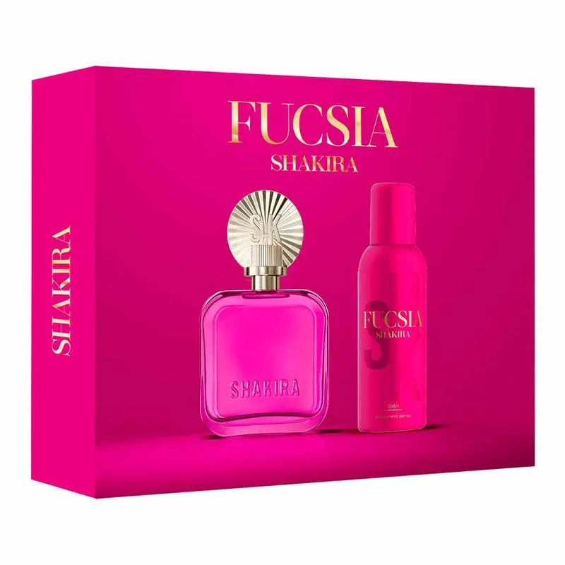 SHAKIRA FUCSIA 2.7 EDP LADY + 5.0 DEODORANT SPRAY ( GIFT SET )