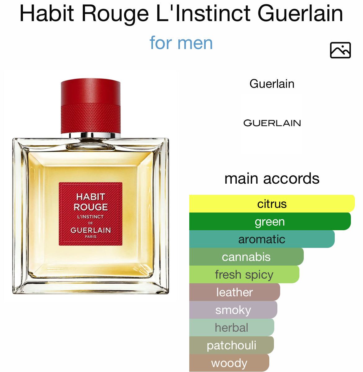 GUERLAIN HABIT ROUGE L'INSTINCT INTENSE 3.4 EDT MAN