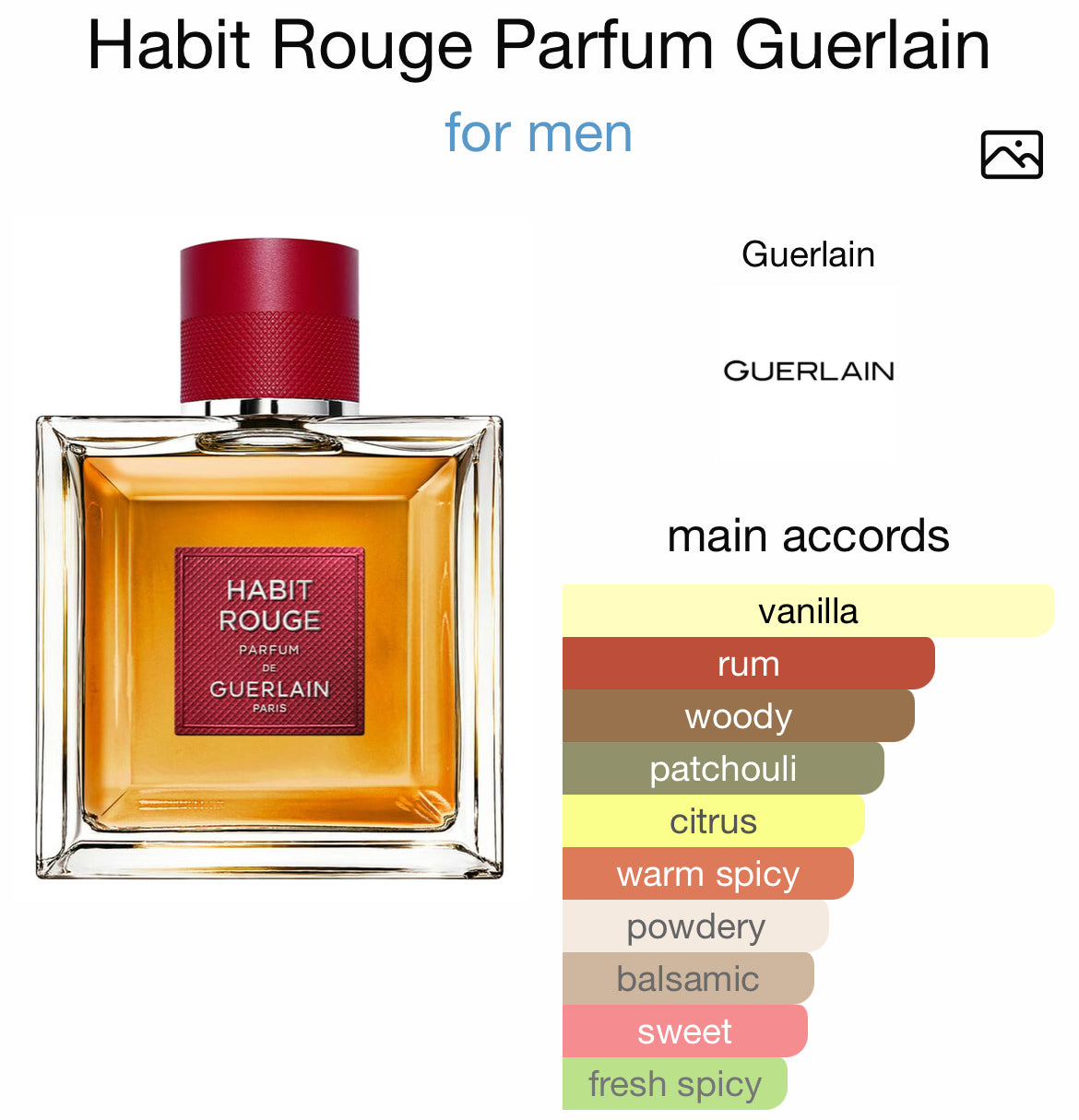 GUERLAIN HABIT ROUGE 3.4 PARFUM MAN