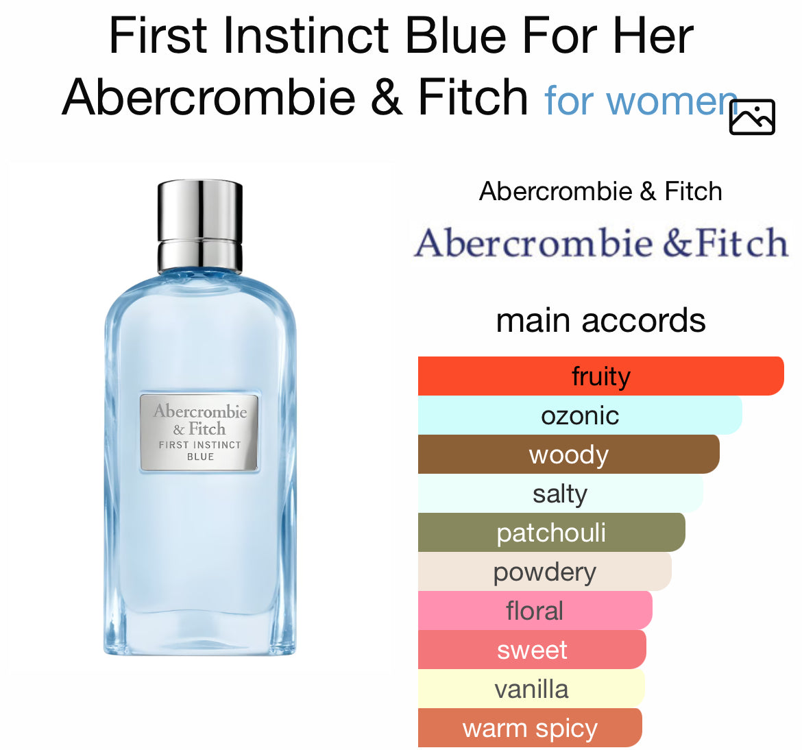 FIRST INSTINCT BLUE 3.4 EDP LADY (by Abercrombie & Fitch)