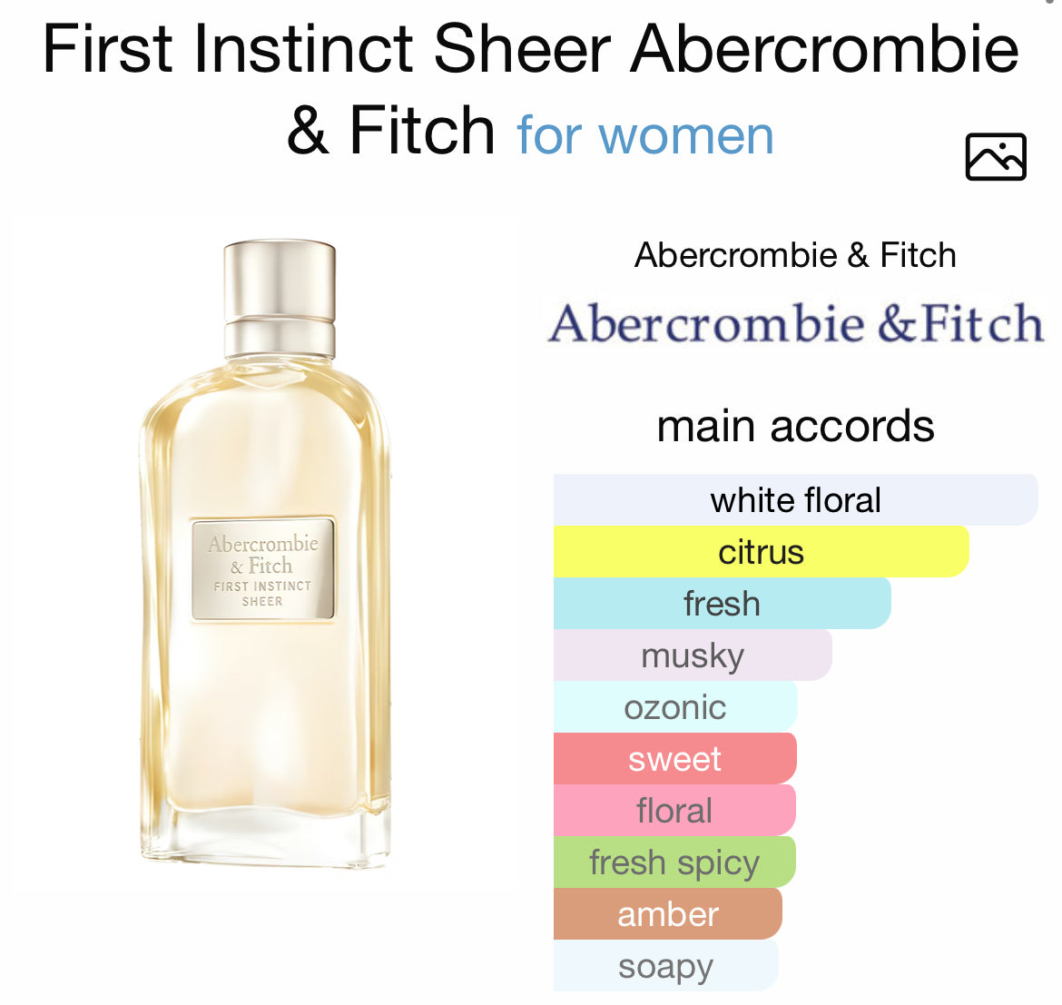 FIRST INSTINCT SHEER 3.4 EDP LADY ( by Abercrombie & Fitch )