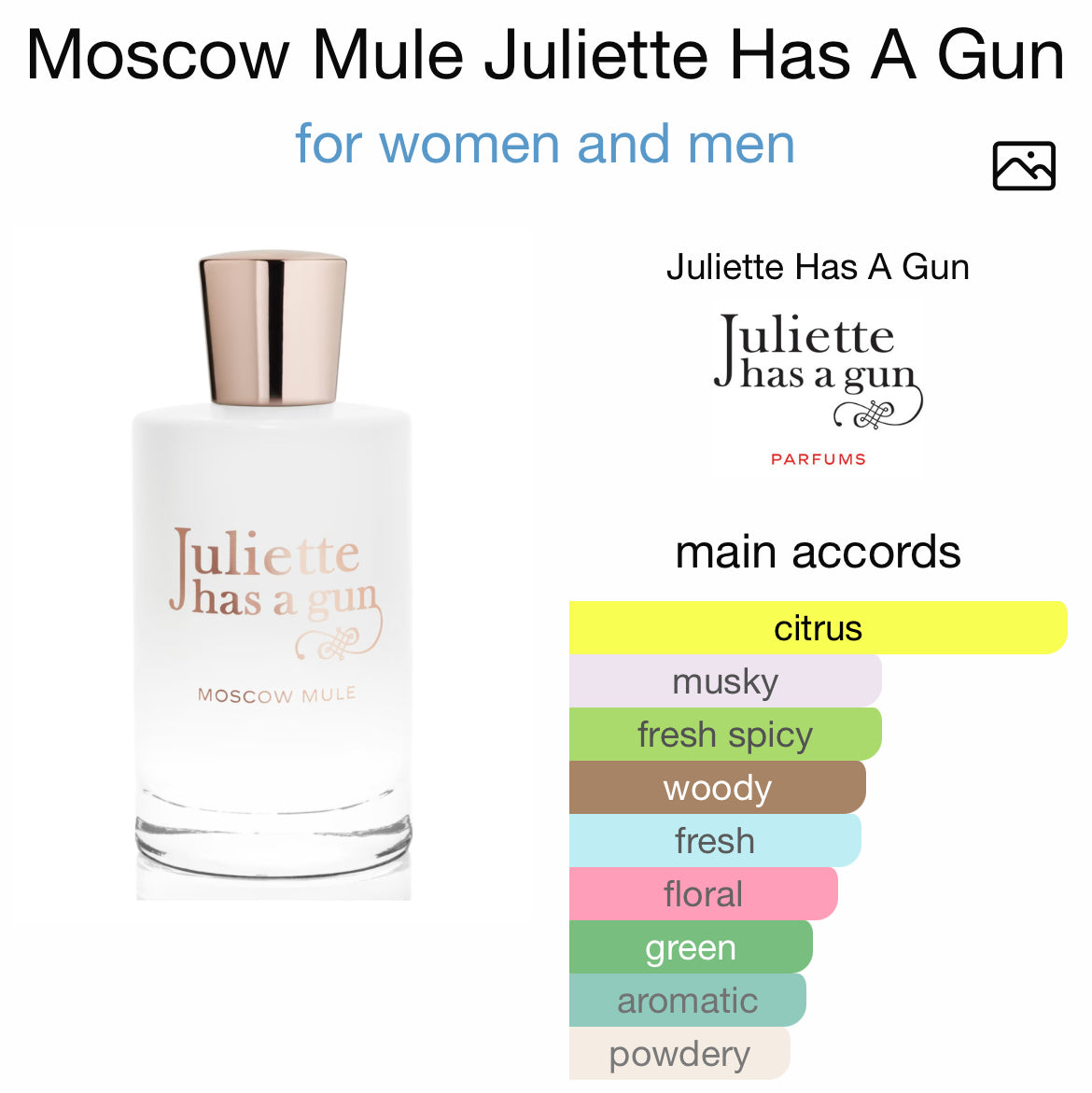 JULIETTE HAS A GUN " MOSCOW MULE " 3.4 EDP UNISEX