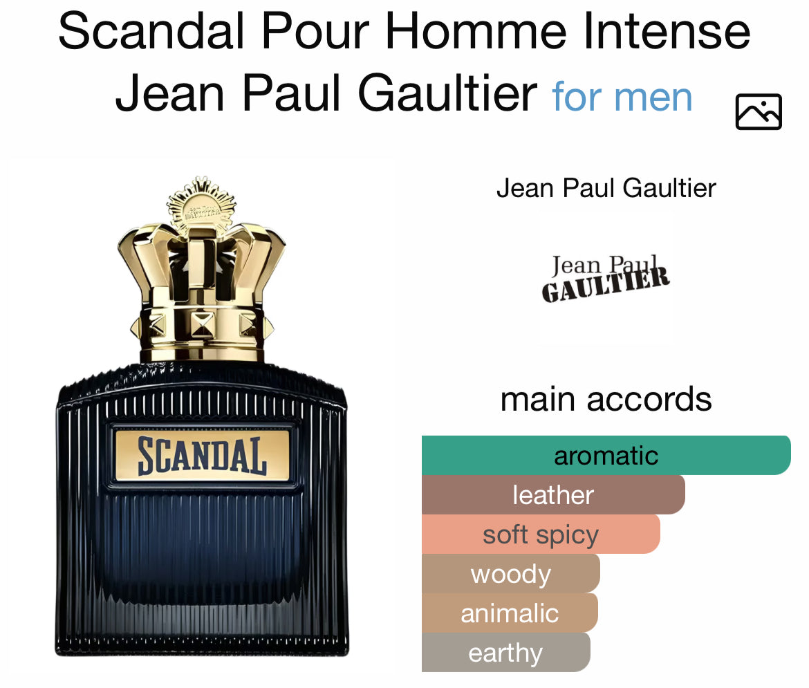 SCANDAL INTENSE 3.4 EDP MEN ( by Jean Paul Gaultier )