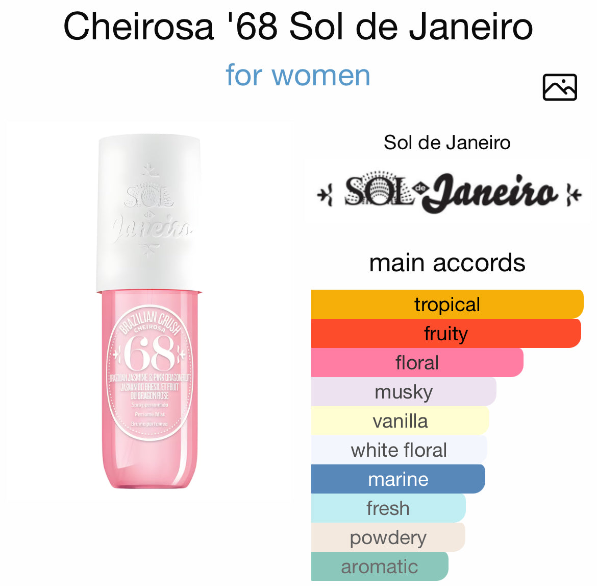 SOL De JANEIRO CHEIROSA ( 68 ) 3.0 PERFUME MIST LADY