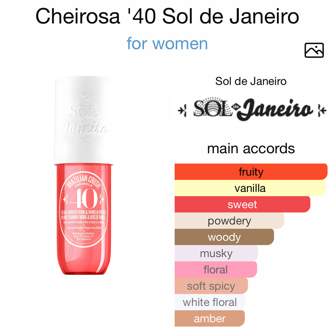 SOL De JANEIRO CHEIROSA ( 40 ) 3.0 PERFUME MIST LADY