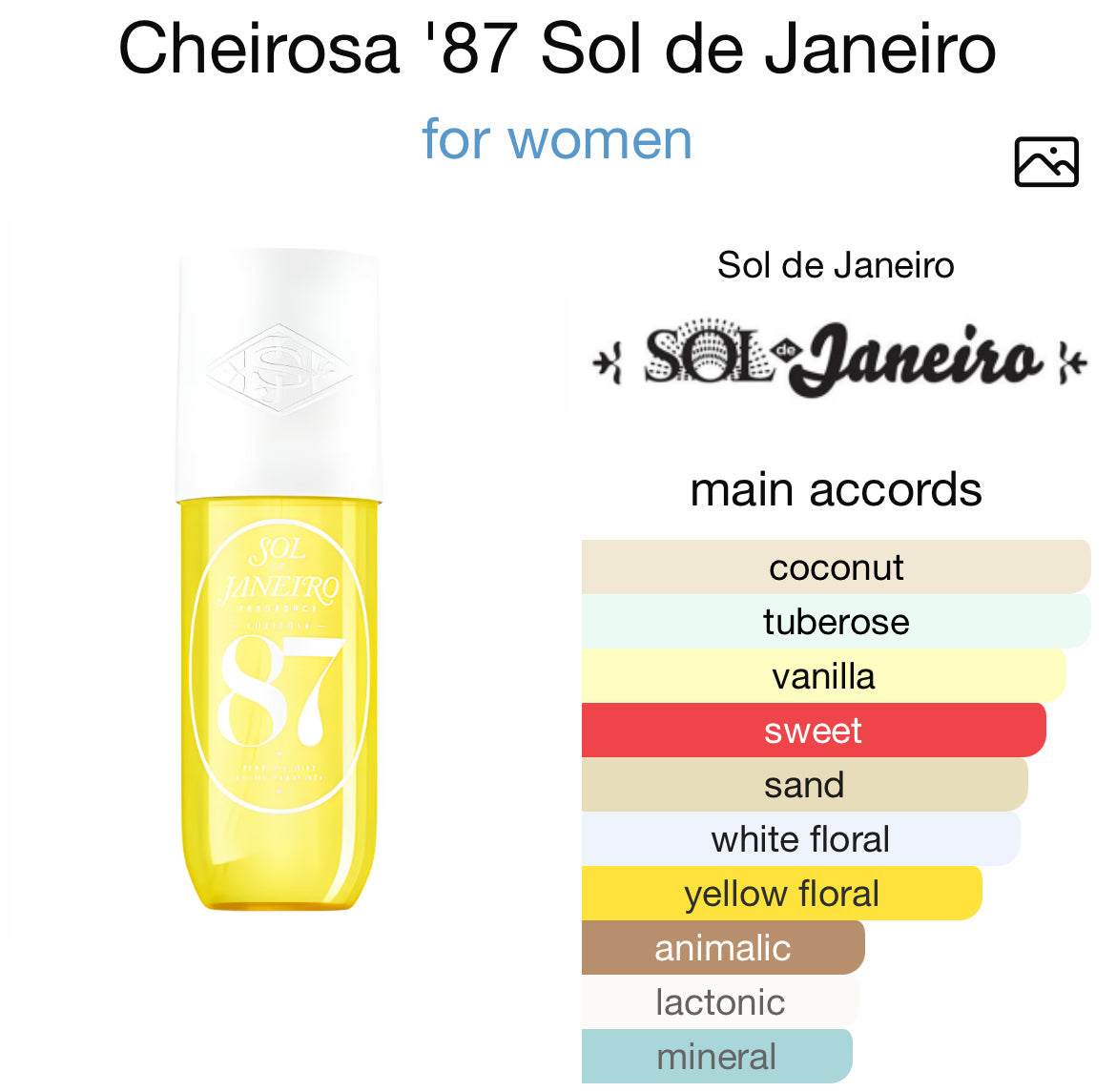 SOL De JANEIRO CHEIROSA ( 87 ) 3.0 PERFUME MIST LADY