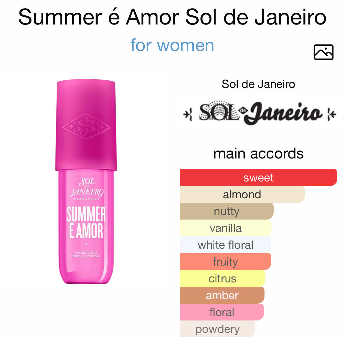 SOL De JANEIRO SUMMER E AMOR 3.0 PERFUME MIST LADY