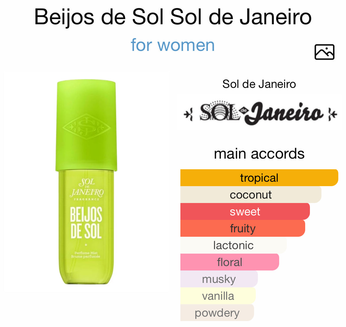SOL De JANEIRO BEIJOS De SOL 3.0 PERFUME MIST LADY