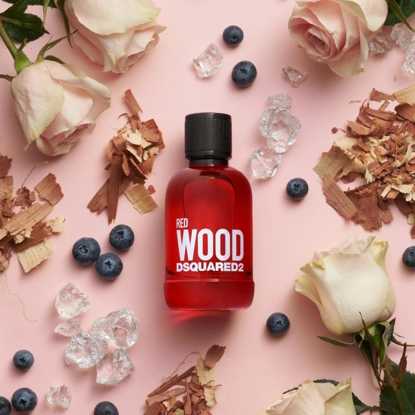 DSQUARED2 RED WOOD 3.4 EDT LADY + 3.4 B/L + TRAVEL BAG ( GIFT SET )