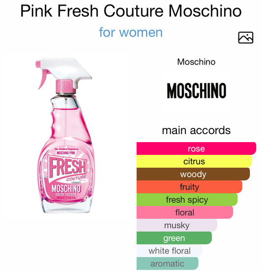 MOSCHINO FRESH COUTURE PINK 3.4 EDT LADY