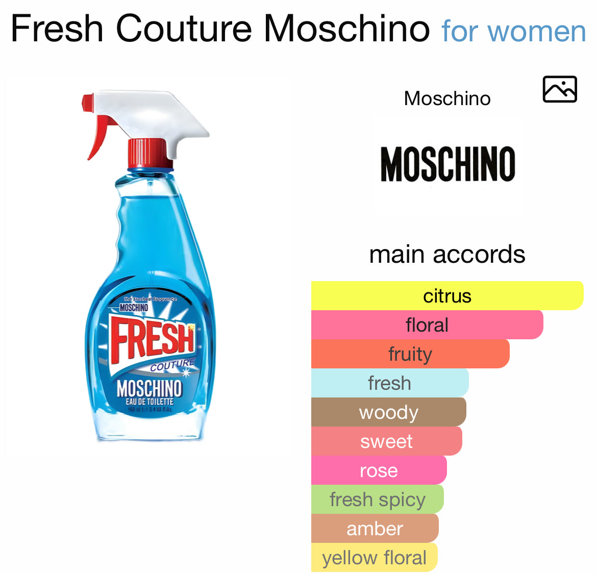 MOSCHINO FRESH COUTURE 3.4 EDT LADY
