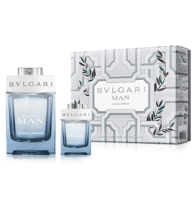 BVLGARI MAN GLACIAL ESSENCE 3.4 EDP MAN + 15 ML EDP M ( GIFT SET )