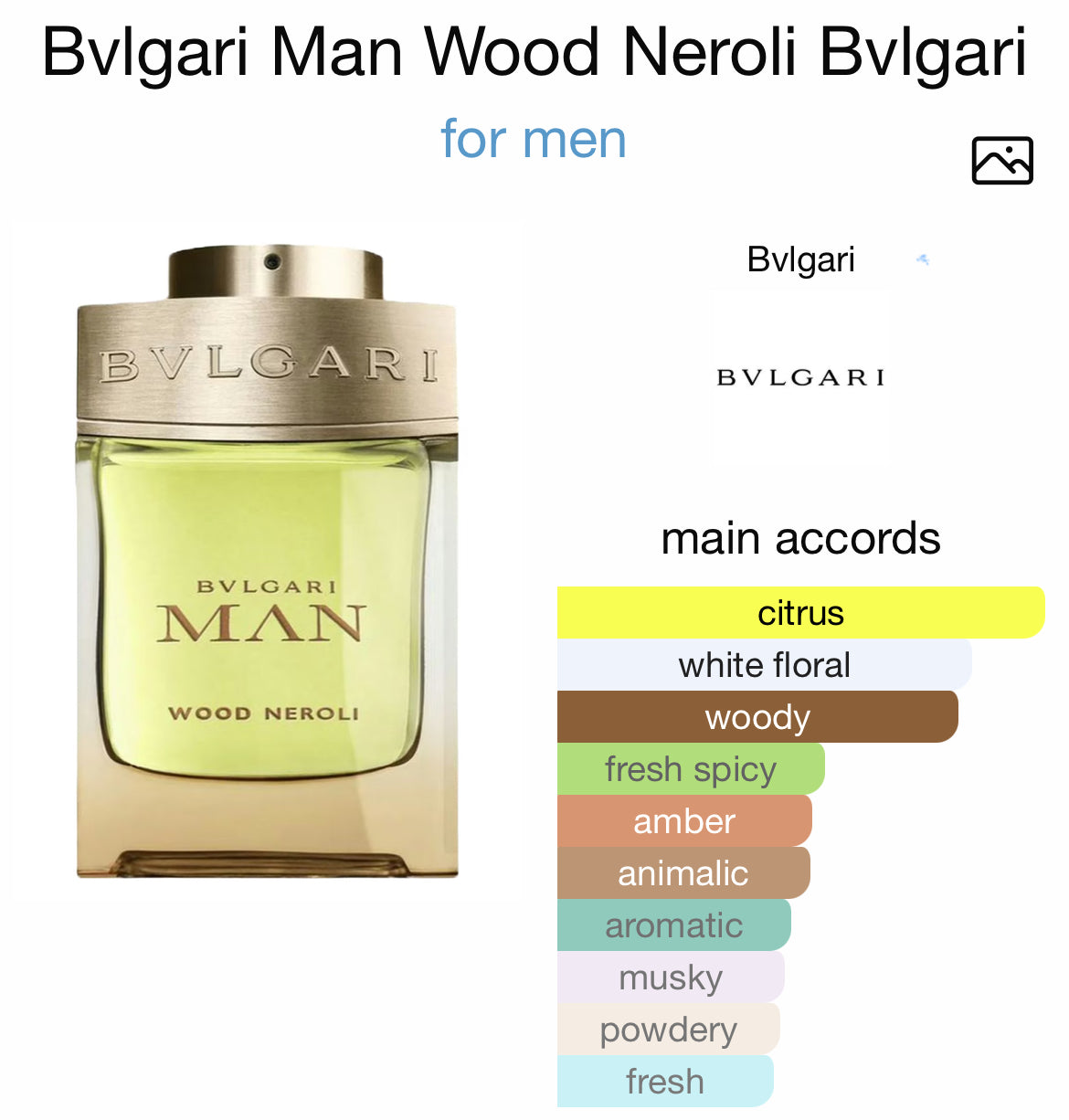 BVLGARI MAN WOOD NEROLI 3.4 EDP MAN