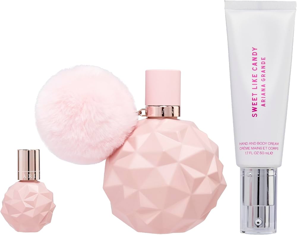 ARIANA GRANDE SWEET LIKE CANDY 3.4 EDP LADY + 1.7 B/L + MINI TRAVEL SPRAY ( GIFT SET )