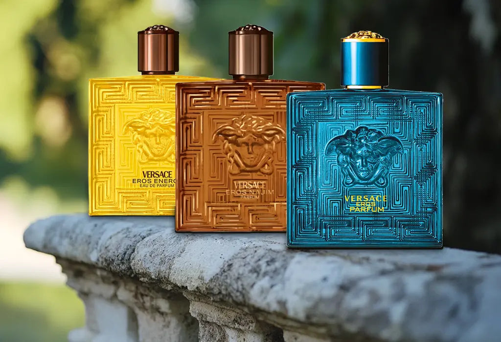 VERSACE EROS NAJIM PARFUM 3.4 MEN + MINI TRAVEL SPRAY+ TRAVEL BAG ( GIFT SET )