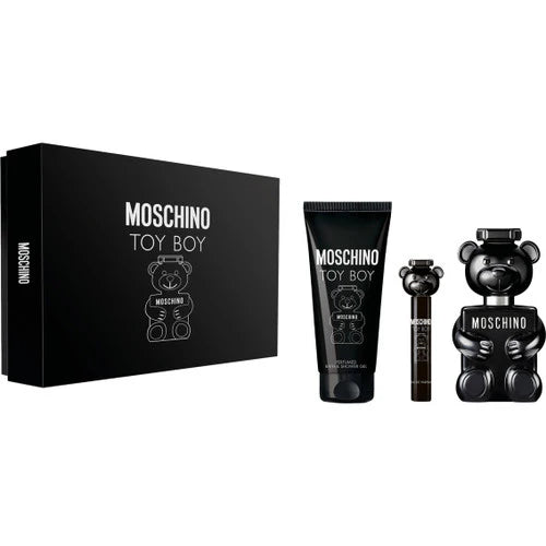 MOSCHINO TOY BOY 3.4 EDP MAN + 3.4 S/G + MINI TRAVEL SPRAY ( GIFT SET )